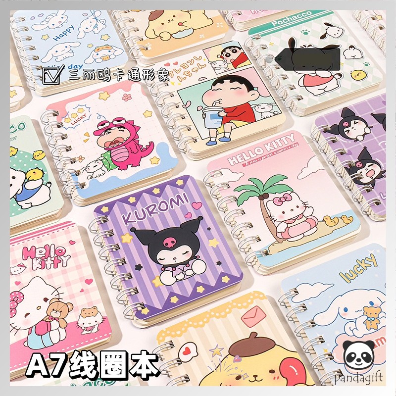 

4PCS - Notebook Spiral Mini A7 Buku Memo Kecil 40 lembar ISI 4PCS Buku A7 - GG0385