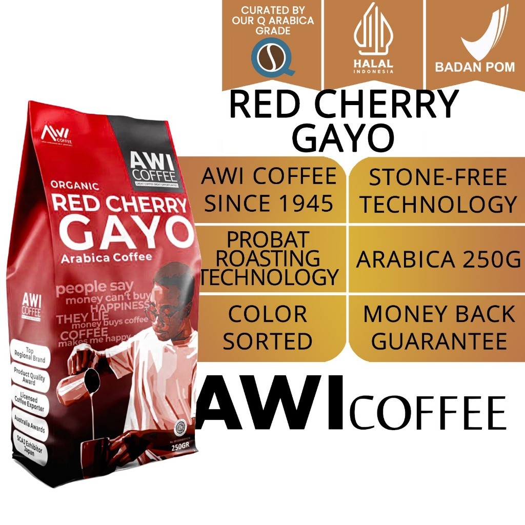 

KOPI SIDIKALANG| GAYO RED CHERRY 250GR | AWI COFFEE