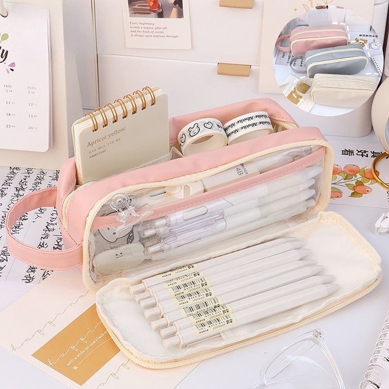 

Al IRIS Pencil Case Large Capacity Pencil Case Simple Japanese Stationery Storage Bag/Tempat Kotak