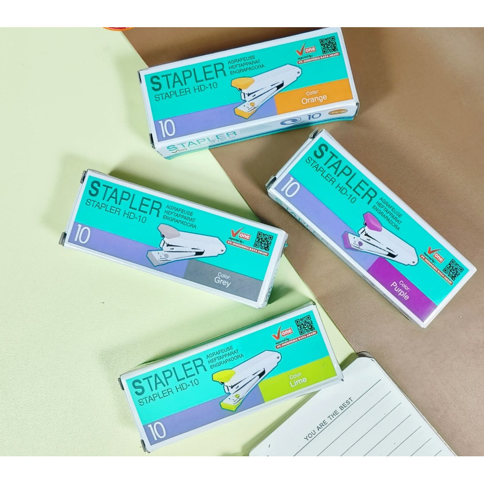 

Stapler HD10 Merek V ONE / Staples Jepretan Merk V-ONE - RANDOM