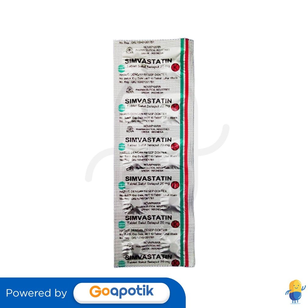 Simvastatin Novapharin 20 Mg Strip 10 Tablet