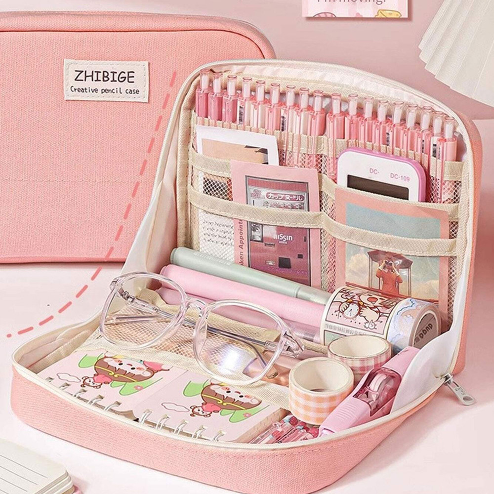 

8 Layer Tas Tempat Pensil Case Pouch Anak Sekolah Kapasitas Besar Stationery Kantor H321