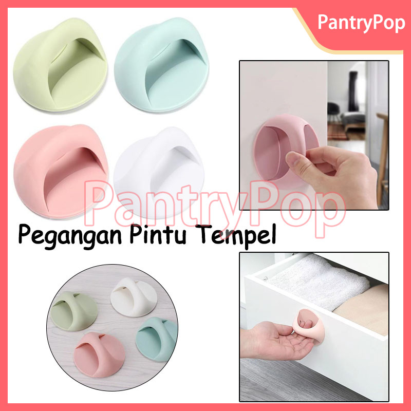 Pegangan Pintu Tempel / Handle Pegangan Gagang Pintu Tempel / Laci Pintu Kamar Mandi Handle Multifun