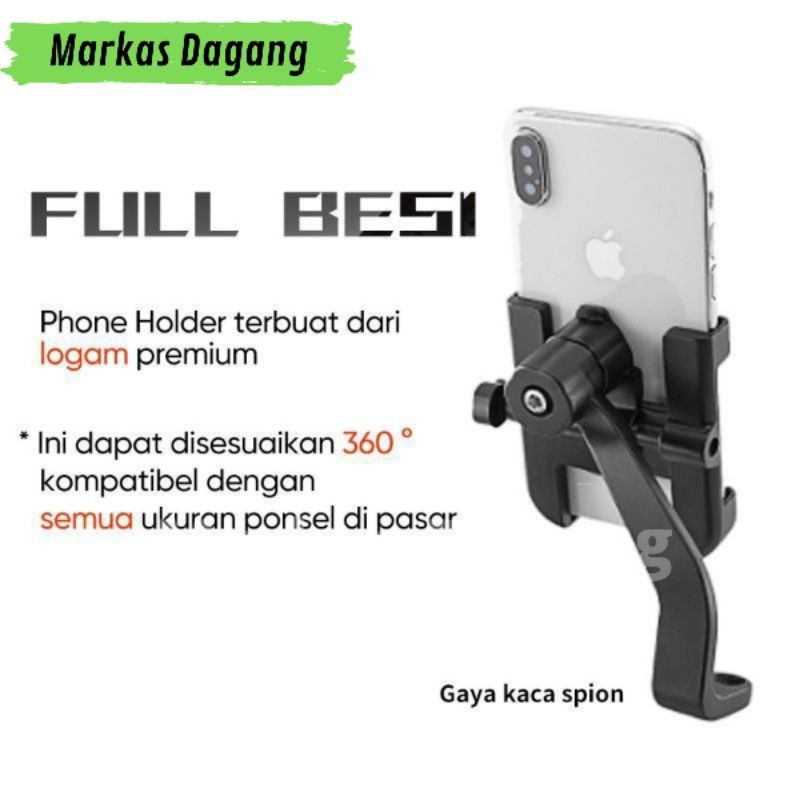 Holder HP Spion Motor Vario 125 150 160 Beat Nmax Xmax Aerox Mio Gear Sporty PCX Full Besi