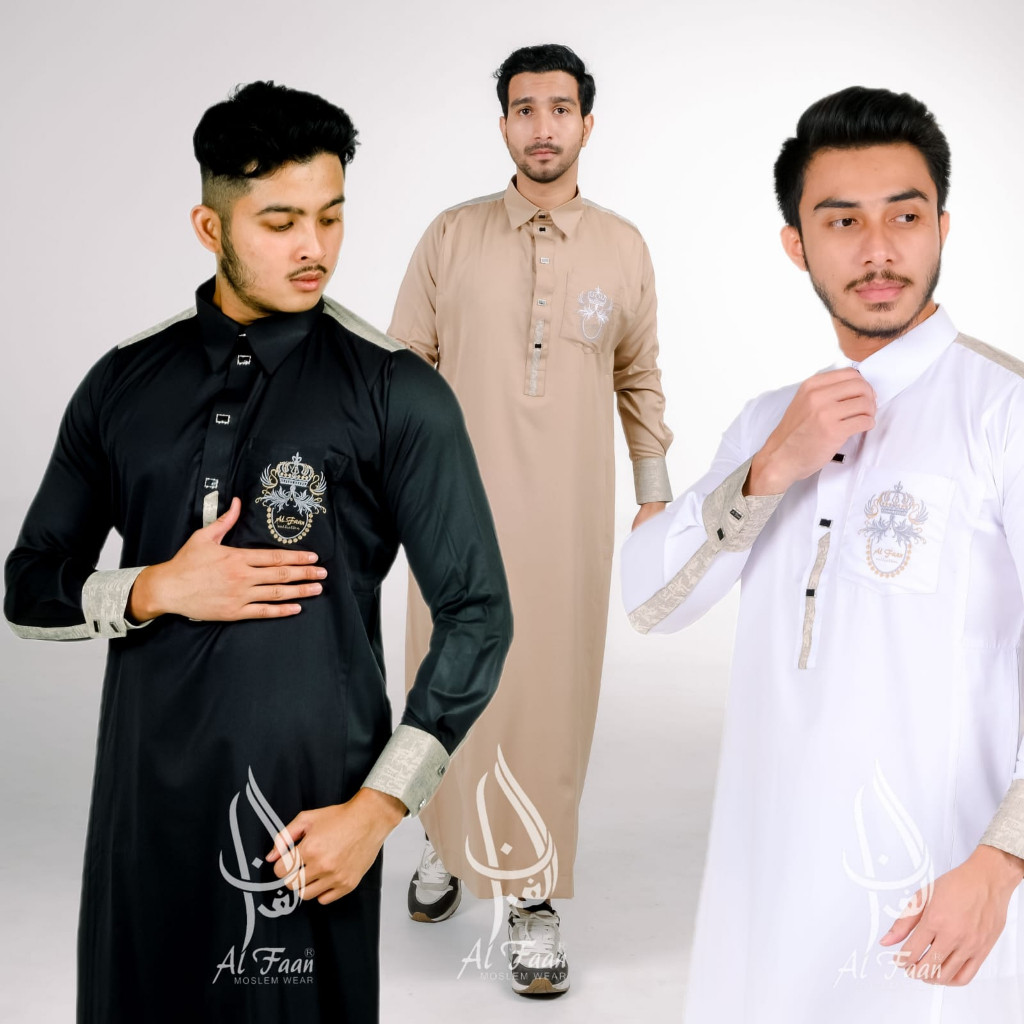 (AL FAAN) Jubah Slimfit pria Gamis Pria Jubah muslim Jubbah Al faan jubah pria muslim busana muslim 