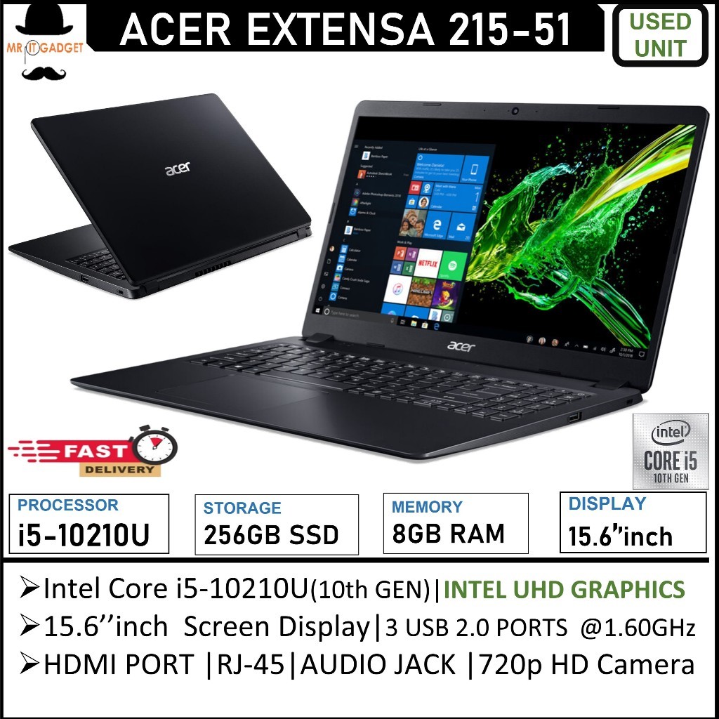 (Laptop Murah) Acer Travelmate / Aspire Core i3/i5/i7 Laptop 4GB/8GB/128GB/256GB SSD Win10 Pro