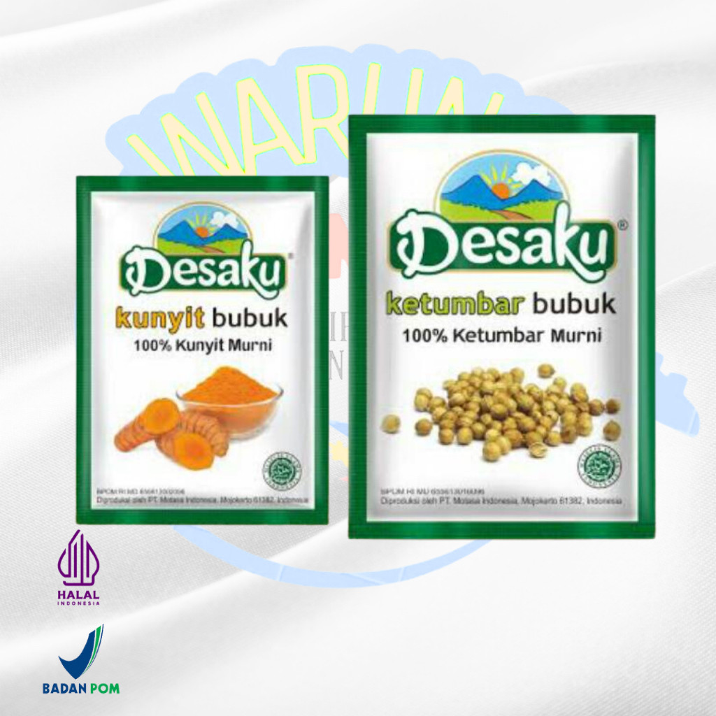 

Indonesian Spices Cilantro Coriander Turmeric Powder Authentic Indonesia Desaku Brand Seasoning12g