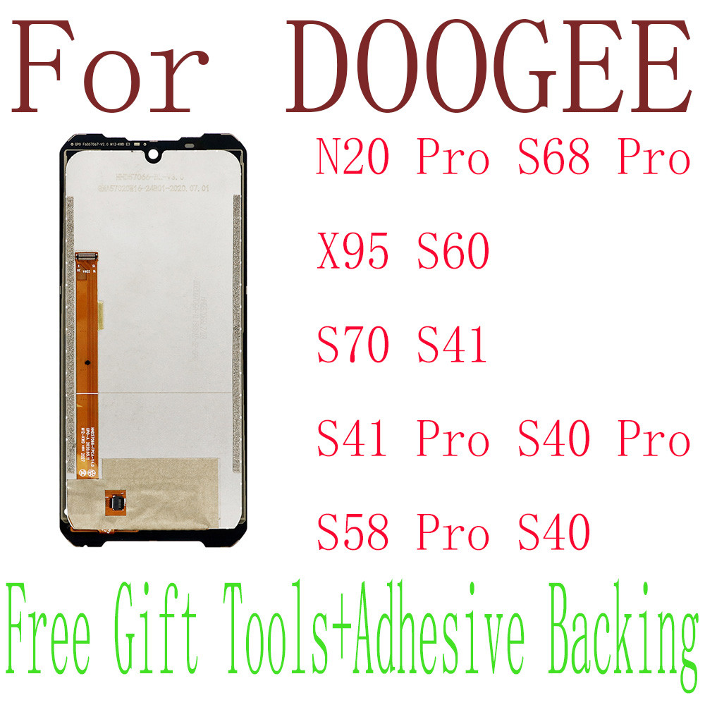 Doogee N20 Pro S68 Pro X95 S60 S70 S41 S41 Pro S40 Pro S58 Pro S40 +LCD Display+Touch Screen+With Fr