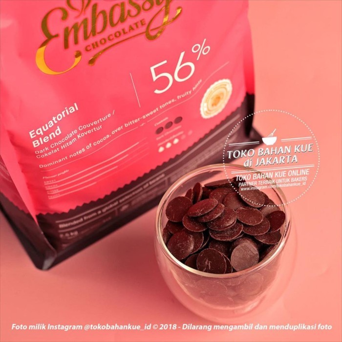 

Embassy Chocolate - Equatorial Blend 56% 500gr Dark Couverture Tulip
