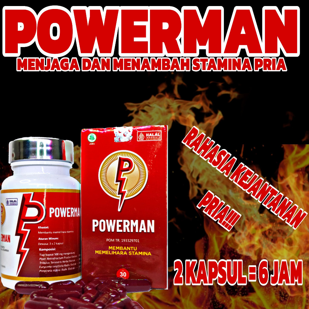 POWERMAN 0bat kuat obat kuat pria obat kuat pria tahan lama obat stamina pria herbal obat kuat origi