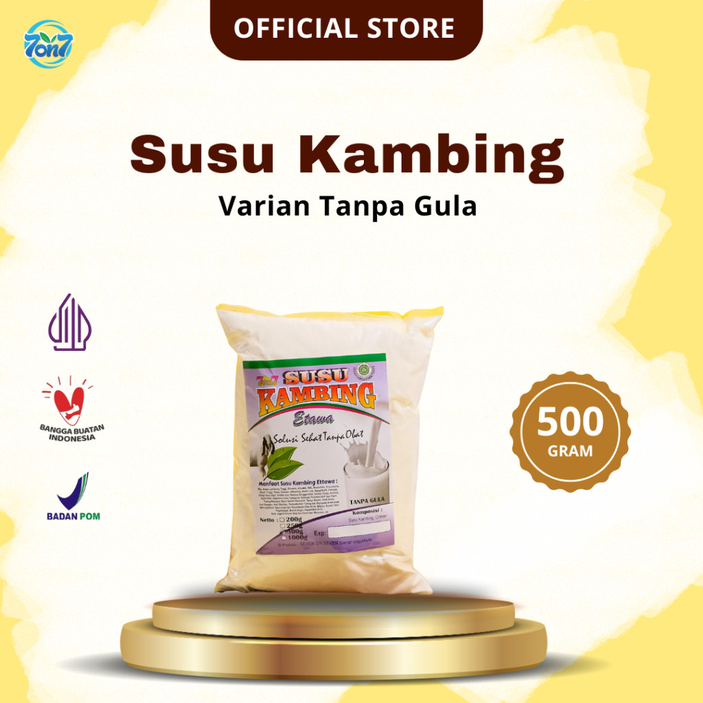 

Susu Kambing Etawa Bubuk 7on7 Tanpa Gula 500 Gr Halal BPOM
