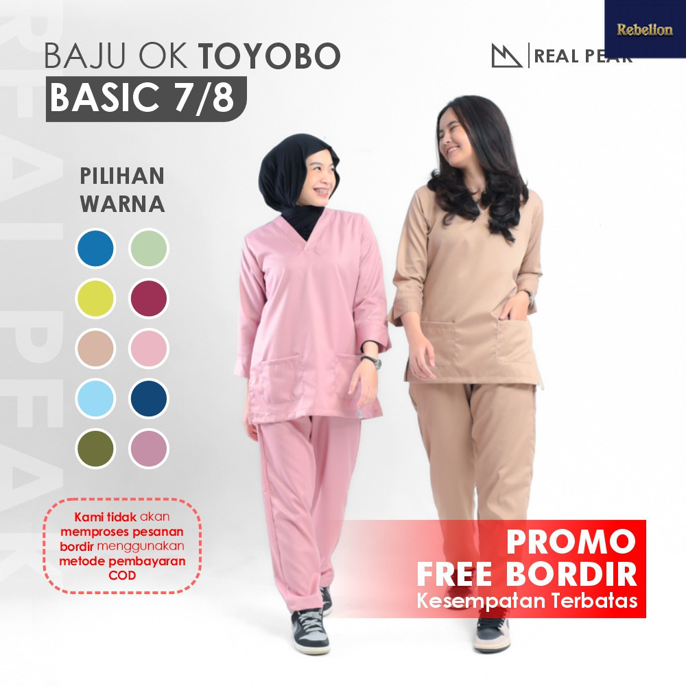 [REAL PEAK] Baju OK OKA  LENGAN 7/8 Dokter Petugas medis Perawat Jaga Toyobo