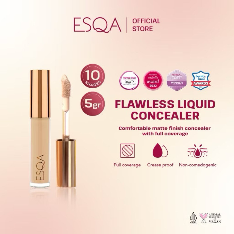 ESQA Flawless Liquid Concealer | Concealer  ESQA | Corrector