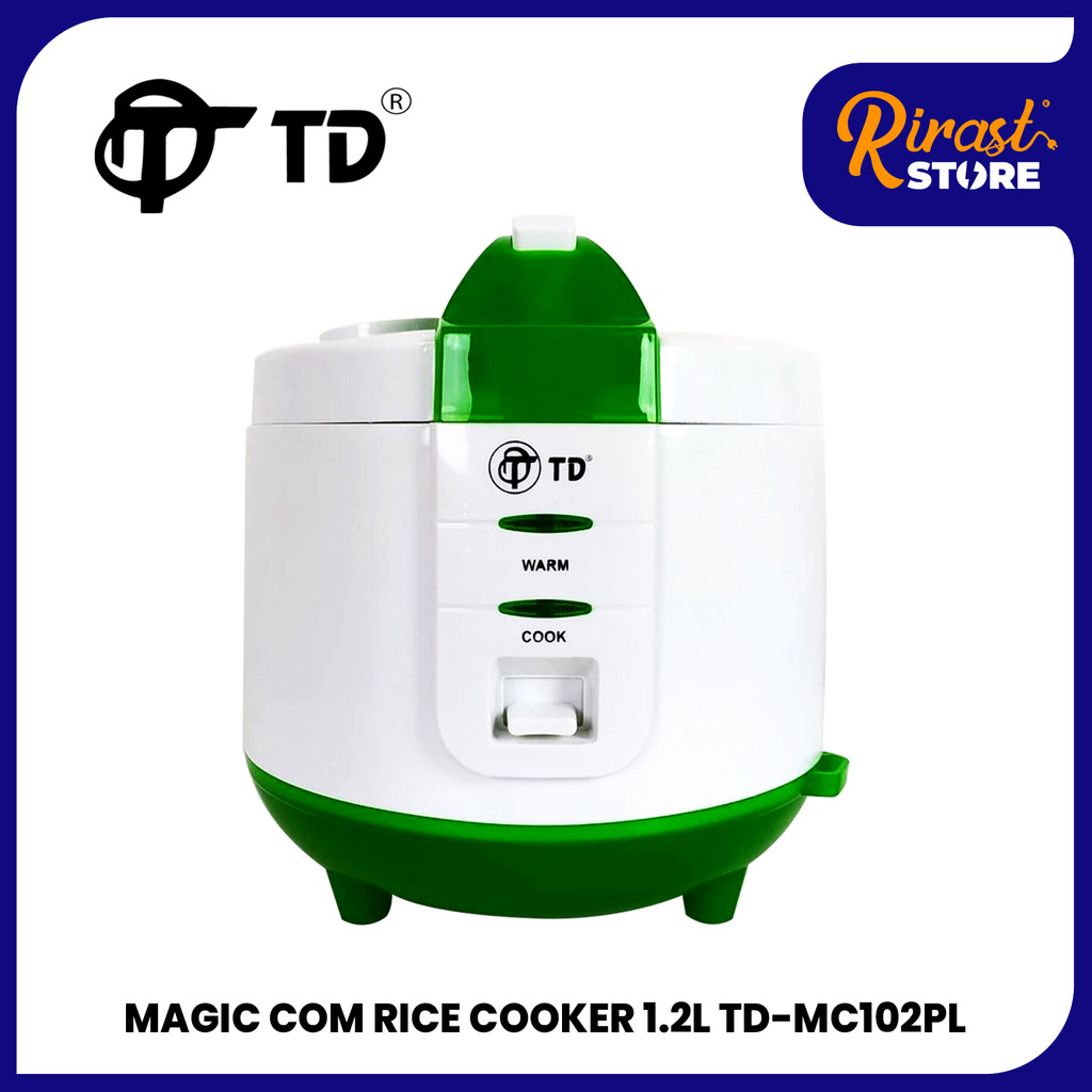 RIRAST - MAGIC COM RICE COOKER 1.2 LITER TWINDOG TD-MC102PL MEMASAK MENGUKUS MENGHANGATKAN