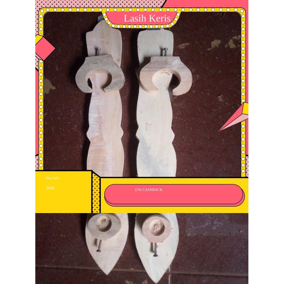 blawong keris dari kayu jati mentah termurah amplasan nomnoman PB Surakarta mahar 1, 2 juta temuan d