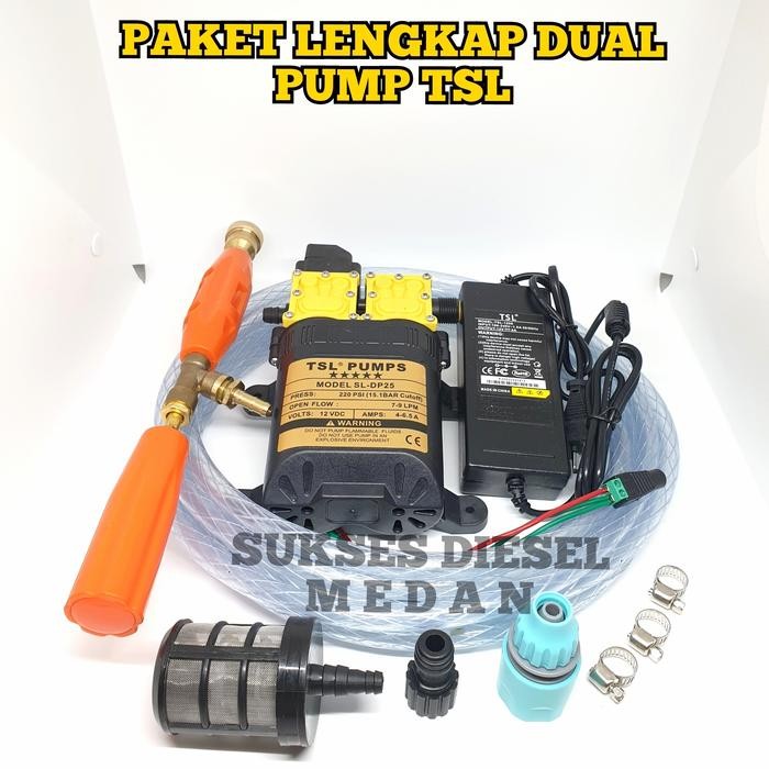 PAKET LENGKAP Mesin Alat Cuci Mobil AC Motor Steam Mini DOUBLEPUMP