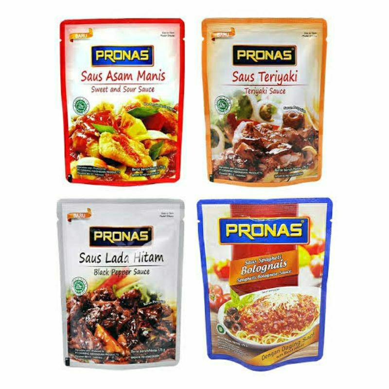 

Pronas Saus 175gr Bolognais BBQ Teriyaki Lada Hitam - ARM