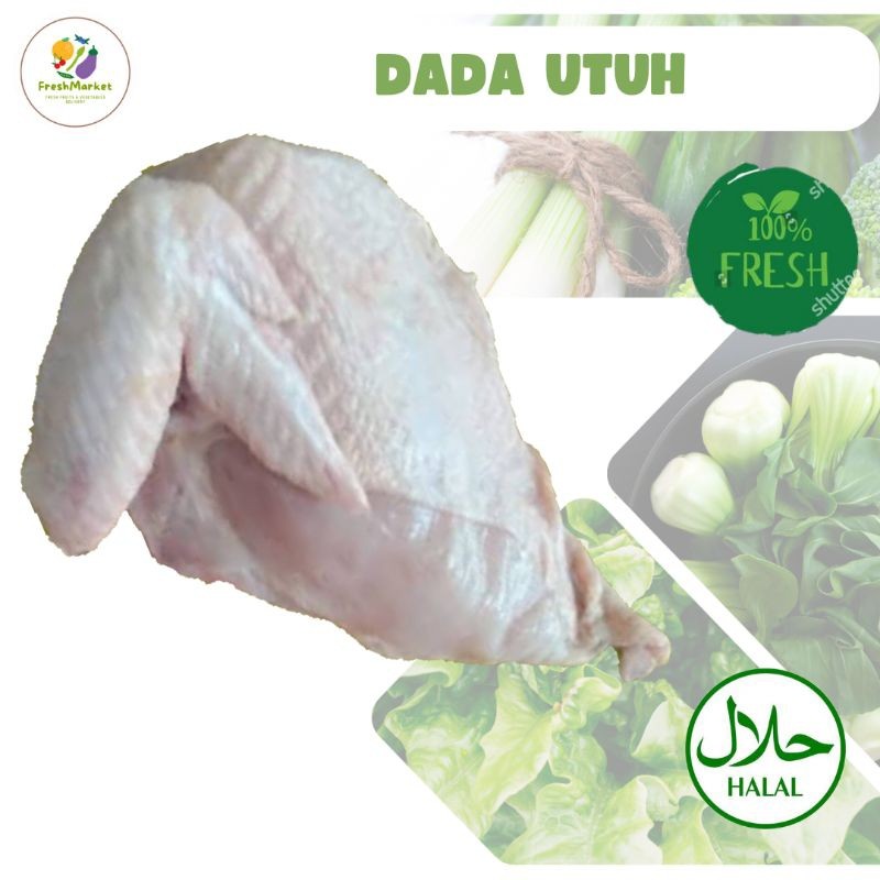 

Dada Ayam Potong Boiler Segar Utuh Sayurinstant