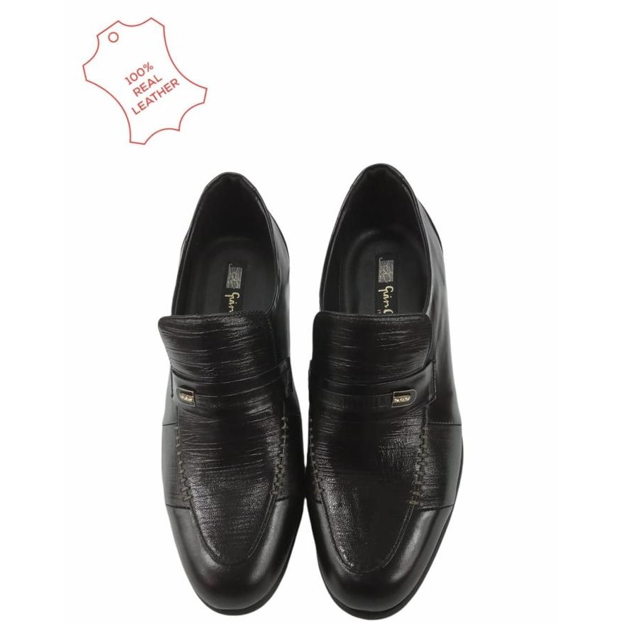 Sepatu Pantofel Pria Kulit Asli Merk GUIN CASALINI DX057 Hak 5cm - 37