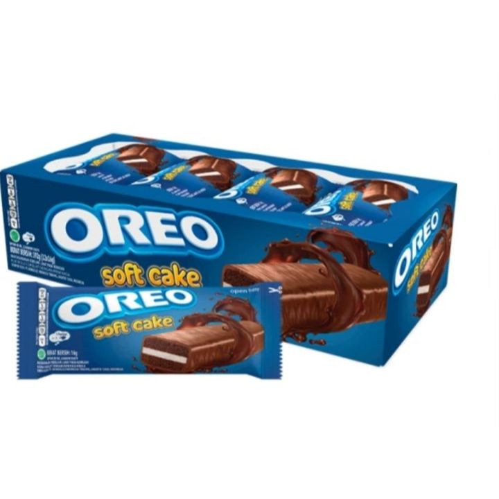 

OREO SOFT CAKE 12 PCS X 16GR BOX DUS KUE BOLU COKLAT DENGAN KRIM RASA VANILA MONDELEZ DM