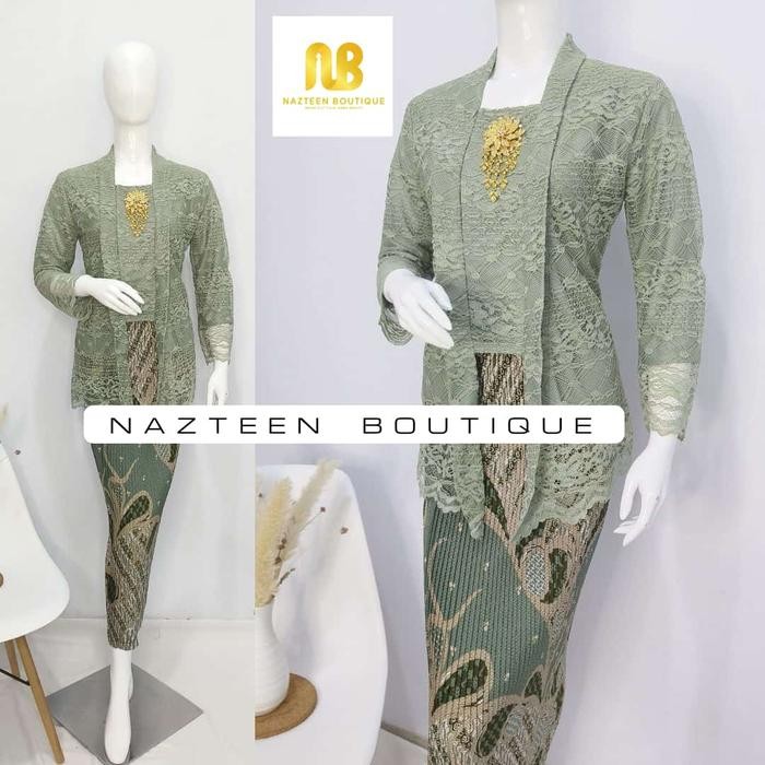 

Setelan Rok Kebaya Wisuda Modern Wanita Kutu Baru Pendek Brukat Furing - Rosegold, Atasan saja M