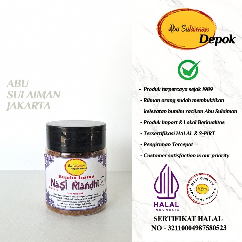 

PREMIUM PRODUCT! BUMBU MANDHI INSTAN ABU SULAIMAN / MANDI INSTANT SEASONING BOTTLE VERSION