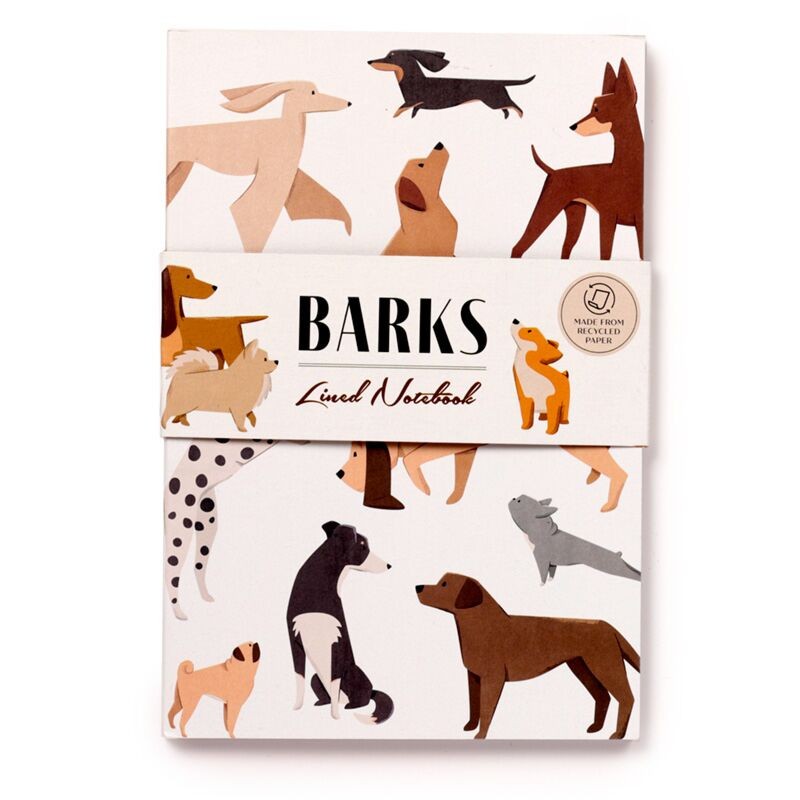 

Gift Puckator Barks Dog Recycled Paper A5 Notebook - GWP