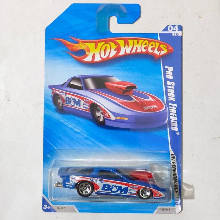 TR99 Hotwheels Hot Wheels Pro Stock Firebird biru B&M 2010 HW Performance