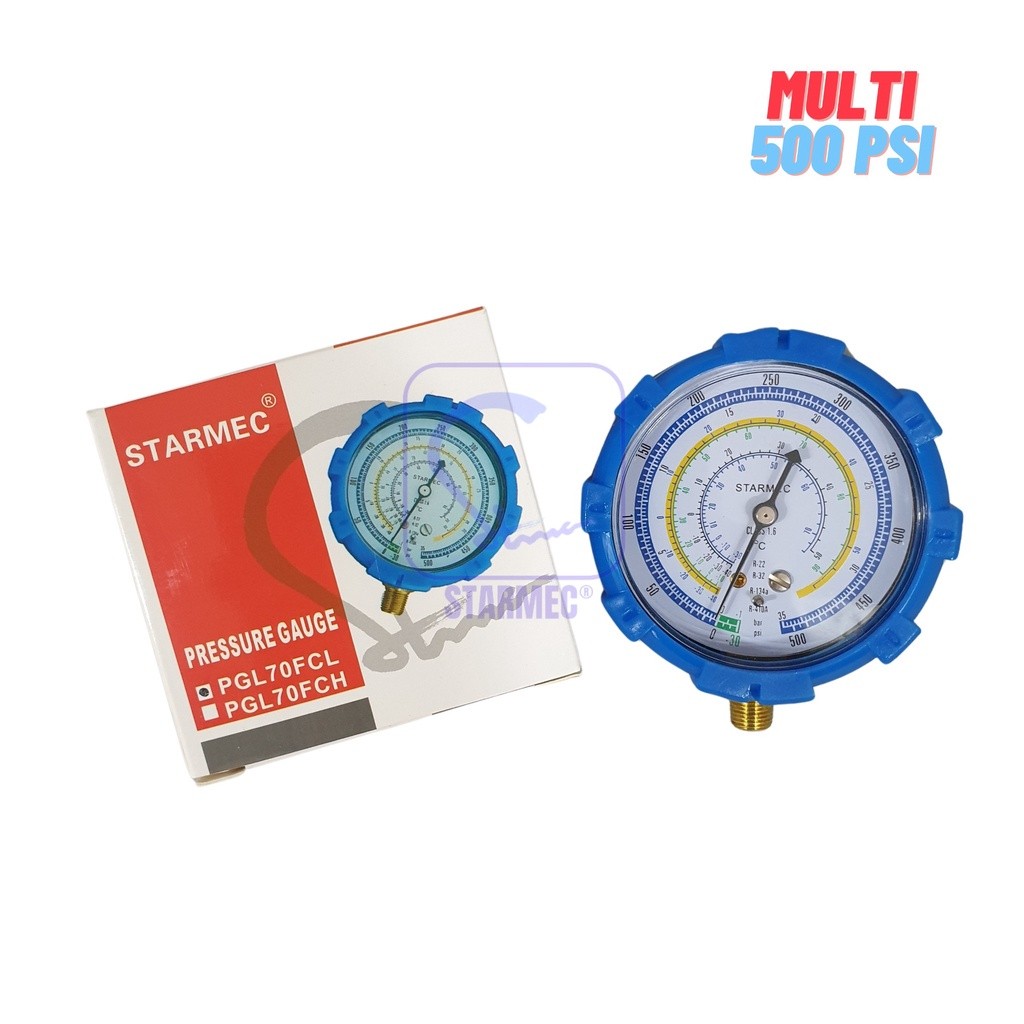 

Pressure Gauge AC R32 R410a R22 Low / High Pressure Starmec RB9
