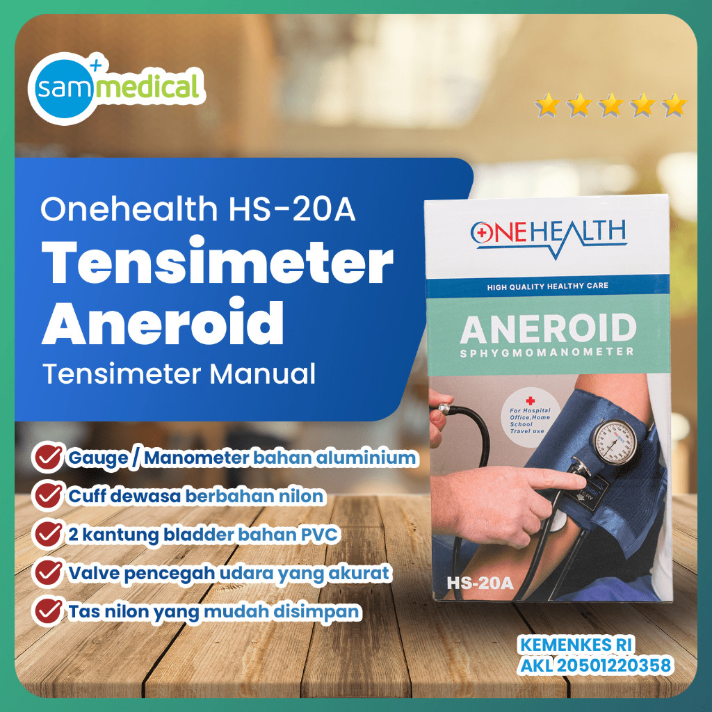 Onehalth Tensimeter Aneroid  / Tensi Meter Manual / Alat Tensi Sphygmomanometer