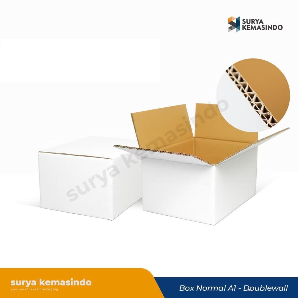 

Box Double Wall 46x31x17 cm. (OKAM) BoxNormal/Amdk/Kotak/Packing/Kardus/A1/tinggi17