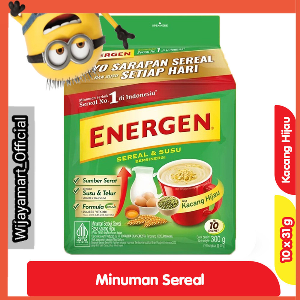 

Energen Minuman Sereal Kacang Hijau 10 x 30 g