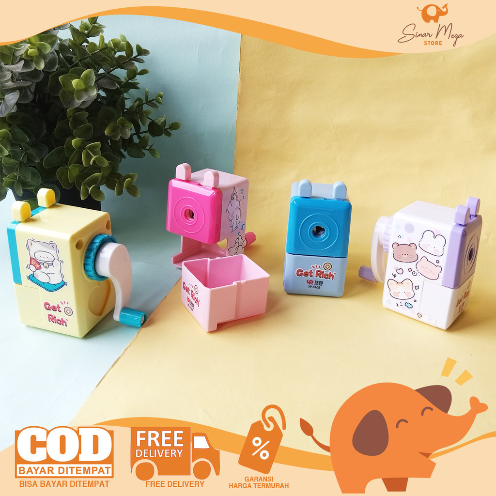 

Fancy Roll Sharpener YP-5105 Get Rich / Rautan Meja Pengserut Putar Lucu Murah