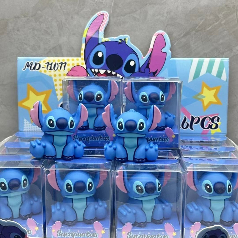 

16pcs Disney Lilo And Stitch Pencil Sharpener New Cartoon Cute Pvc Doll Student Cartoon Single Hole Pencil Sharpener Wholesale