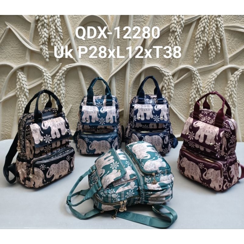 CHIBAO Tas Ransel Wanita QDX-12280 motif gajah