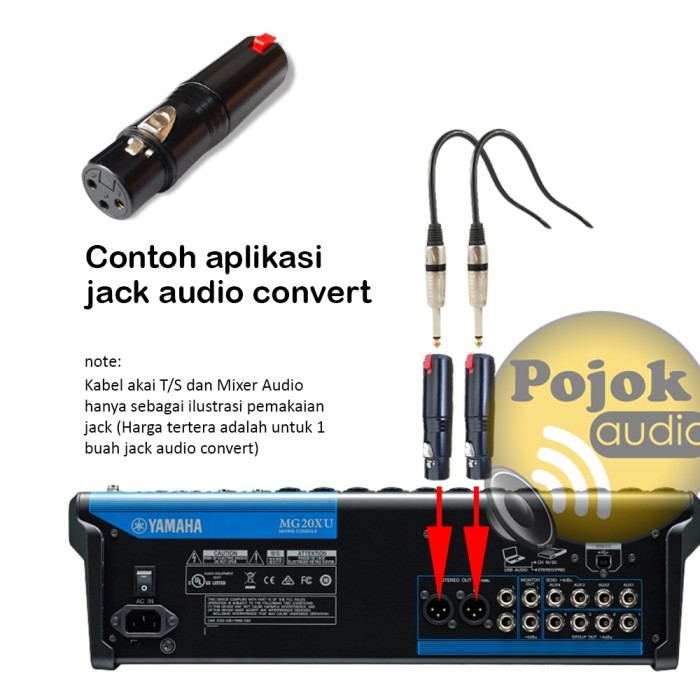 [Promo]New Jack Audio Converter Akai TS female to XLR canon Female Adaptor - KREZT