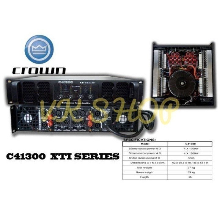 Power Amplifier Crown C41300 XTI Series C41300XTI 4Channel 4X1300 Watt