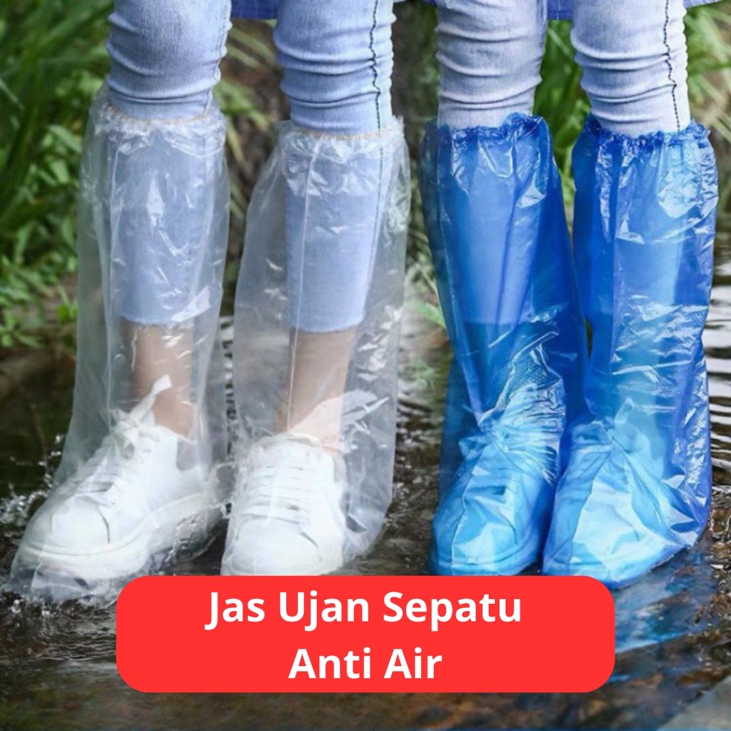 Jas Hujan Sepatu Cover Shoes Rain Cover Tahan Air Panjang size Universal