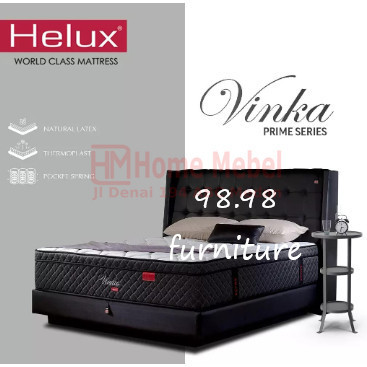 PROMO TERMURAH Helux Spring Bed Tipe Vinka Latex -Only Matras - Bonus 2 bantal 2 guling - Medan by H