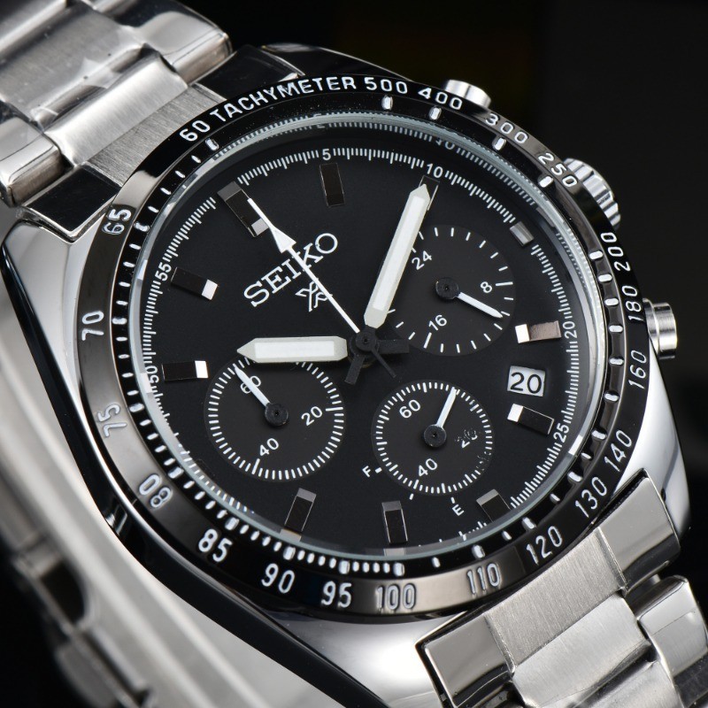 Men's Luxury Watch SEIKO Quartz Multifunctional Highquality Stainless Steel Watch Exquisite Gift