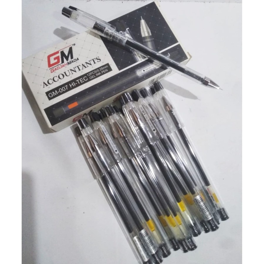 

GM HI-tech-h 0.28mm hitam bolpen pena Gel ink HI-tech 1 BOX / 12 Pcs