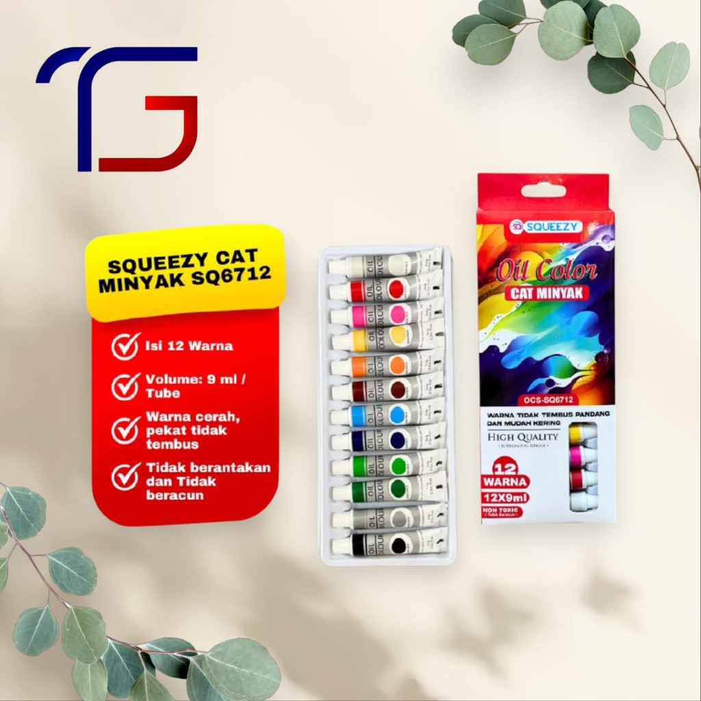 

Cat Minyak Squeezy 12 Warna SQ6712 Murahh