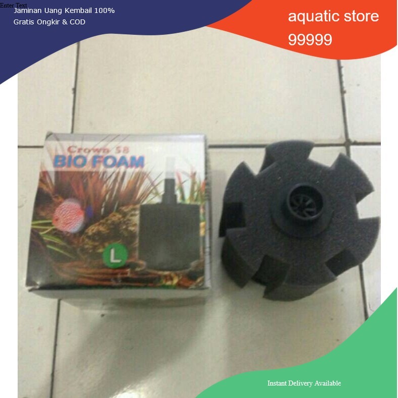 PAKET LENGKAP AERATOR FILTER SPONGE BIOFOAM aquarium bio foam filter crown 58 large L SELANG 1 METER