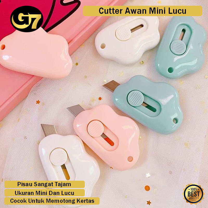 

Cutter Mini Lucu Murah Aesthetic Bentuk Awan Pemotong Kertas Mini Super Tajam Pisau Kecil Lucu Karakter Awan Cutter Mini Portable Travel Cutter