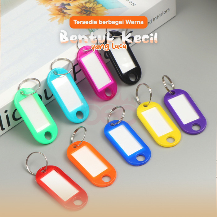 

[BEC] Tag Gantungan Kunci Label Nama | Keychain Ring Name Tag