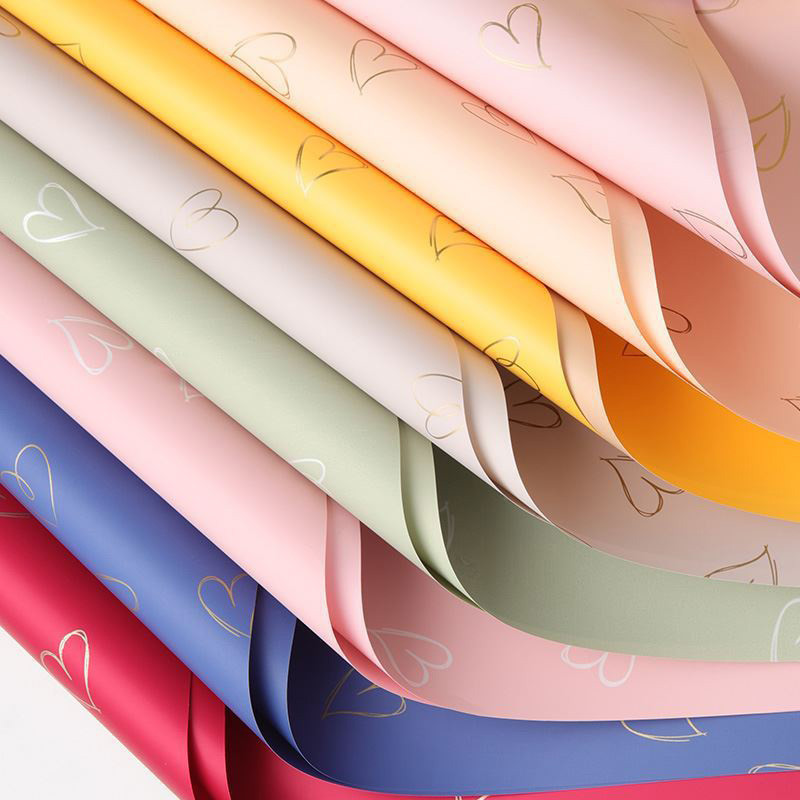 

20pcs Flower Wrapping Paper Love Print Floral Packaging Paper Waterproof Wedding Bouquet Handmade Gift Packing Florist Supplies