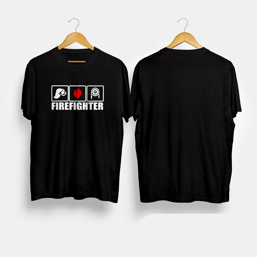 Kaos Baju Pemadam Kebakaran Fire Fighter Simple Kaos Distro