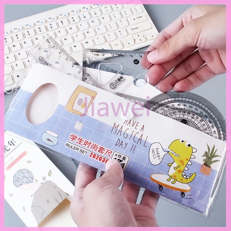 

Jiawei PENGGARIS PLASTIK 1 SET 4 MODEL / RULER