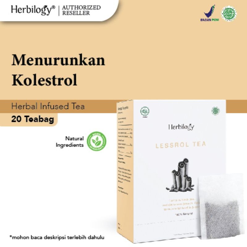 

HERBILOGY - LESSROL TEA (TEH PENURUN KOLESTROL)