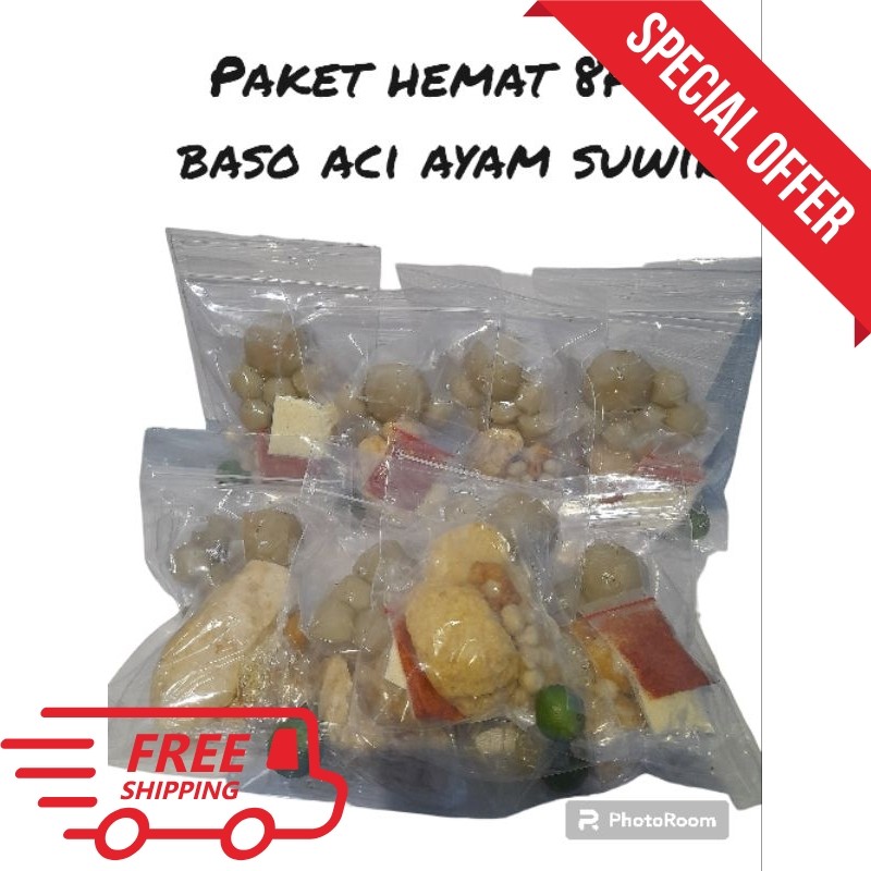 

PAKET HEMAT 8 BUNGKUS BASO ACI JUMBO SUWIR pedas